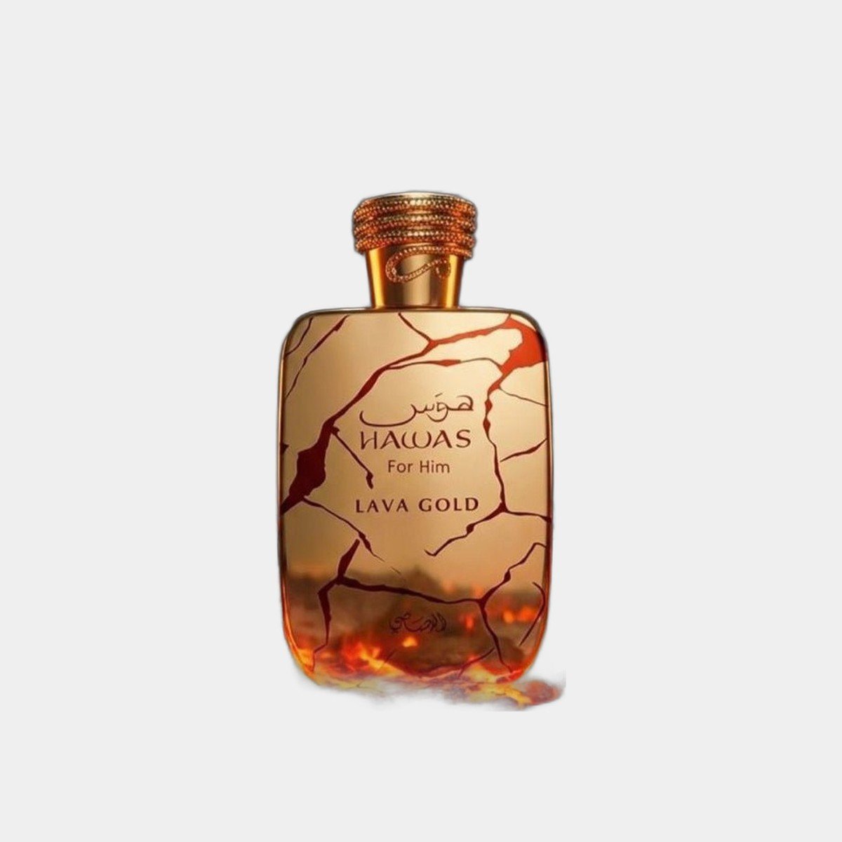 Rasasi Hawas Lava Gold 100ml eau de parfum bottle