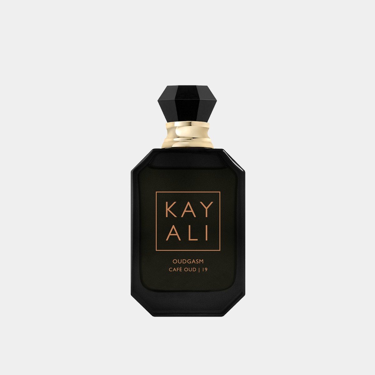 Kayali Oudgasm Café Oud No.19 100ml eau de parfum bottle