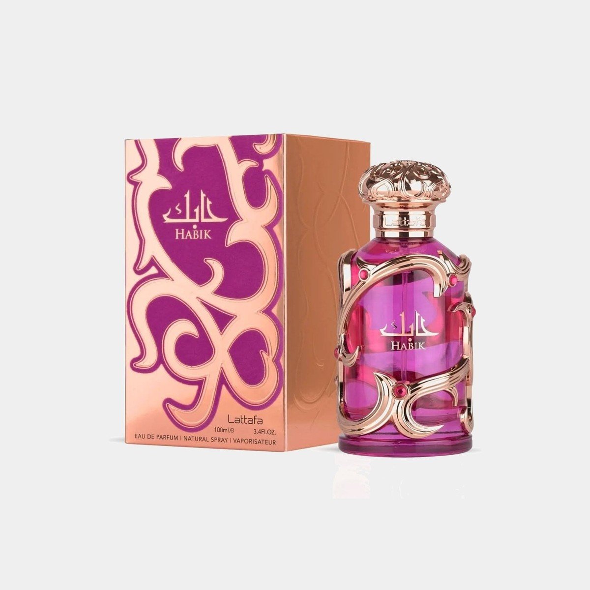 Lattafa Habik for Women 100ml eau de parfum bottle