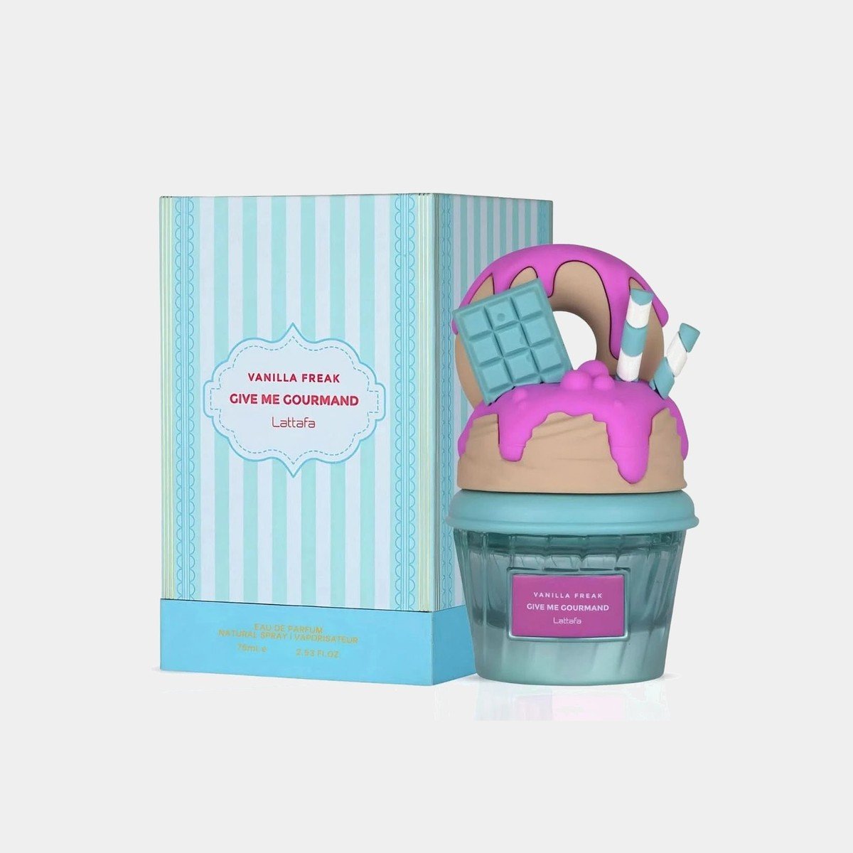 Lattafa Vanilla Freak 75ml eau de parfum bottle