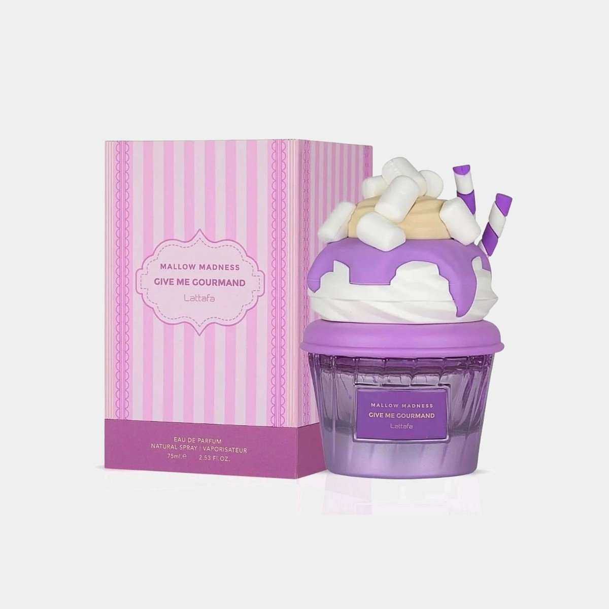 Lattafa Mallow Madness 75ml eau de parfum bottle