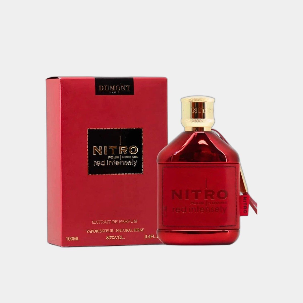 Dumont Nitro Red Intensely 100ml eau de parfum bottle
